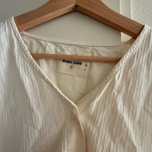 Rudy Jude June Blouse in Natural, Sz Medium - Picture 3 of 5
